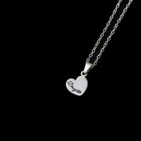 Élégant Dame Forme De Cœur Acier Au Titane Placage Pendentif sku image 4