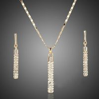 Simple Style Classic Style Geometric Zircon Alloy Wholesale Earrings Necklace main image 3