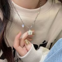 Casual Sweet Streetwear Star Flower Alloy Inlay Artificial Gemstones Women's Pendant Necklace main image 2