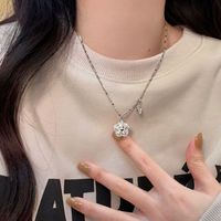 Casual Sweet Streetwear Star Flower Alloy Inlay Artificial Gemstones Women's Pendant Necklace main image 3