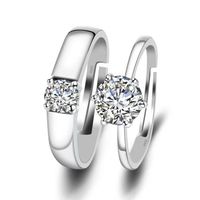 Elegant Romantic Shiny Geometric Brass Inlay Artificial Gemstones Open Ring main image 2