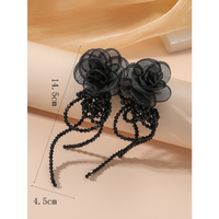 Elegant Flower Alloy Cloth Women's Drop Earrings main image 2