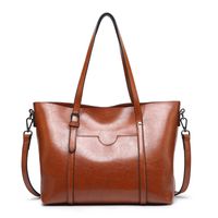 Women's Large Pu Leather Polyester Solid Color Vintage Style Classic Style Bucket Zipper Shoulder Bag Tote Bag Crossbody Bag main image 5