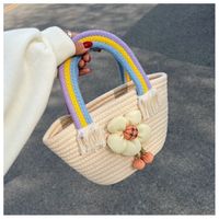 Women's Medium All Seasons Straw Vacation Streetwear Handbag Straw Bag sku image 1