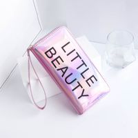 Women's Letter Solid Color Pu Leather Zipper Coin Purses sku image 8