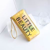 Women's Letter Solid Color Pu Leather Zipper Coin Purses sku image 9