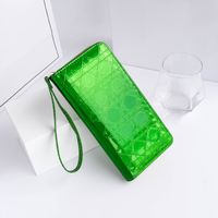 Women's Letter Solid Color Pu Leather Zipper Coin Purses sku image 2
