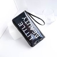 Women's Letter Solid Color Pu Leather Zipper Coin Purses sku image 6