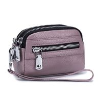 Women's Solid Color Leather Zipper Coin Purses sku image 2