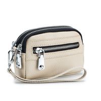 Women's Solid Color Leather Zipper Coin Purses main image 3