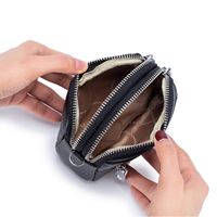 Women's Solid Color Leather Zipper Coin Purses main image 2