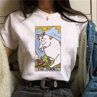 Women's T-shirt Short Sleeve T-shirts Casual Streetwear Letter Cat main image 5