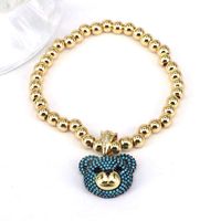 Elegant Hip-hop Simple Style Bear Copper Plating Inlay Zircon Gold Plated Bracelets main image 7