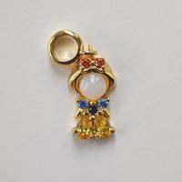 Cute Cartoon Character Copper Plating 18k Gold Plated Pendant Necklace sku image 2