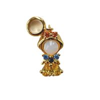 Cute Cartoon Character Copper Plating 18k Gold Plated Pendant Necklace main image 3