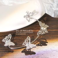 Wholesale Jewelry Simple Style Butterfly Alloy Artificial Gemstones Plating Inlay Ear Clips sku image 44