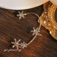 Sweet Butterfly Alloy Plating Inlay Artificial Gemstones Women's Ear Clips sku image 32