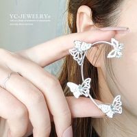 Sweet Butterfly Alloy Plating Inlay Artificial Gemstones Women's Ear Clips sku image 52