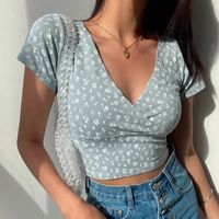 Women's T-shirt Short Sleeve T-shirts Printing Classic Style Ditsy Floral main image 6