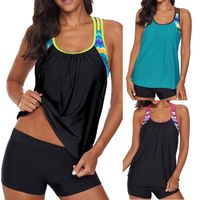 Women's Solid Color Printing 2 Piece Set Tankinis main image 1