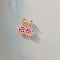 Original Design Heart Shape Butterfly Bow Knot Alloy Stoving Varnish Women's Drop Earrings sku image 2