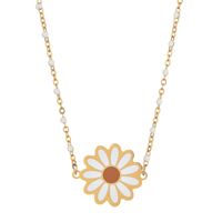 Sweet Daisy Stainless Steel Alloy Enamel Plating Women's Necklace main image 2