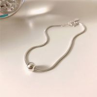 Wholesale Simple Style Solid Color Sterling Silver Bracelets main image 4