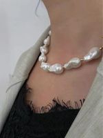 Einfacher Stil Runden Künstliche Perle Harz Halskette In Masse main image 2