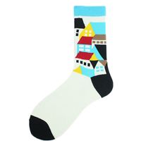 Unisex Klassischer Stil Geometrisch Baumwolle Crew Socken Ein Paar sku image 1
