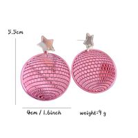 Classic Style Round Arylic Carving Women's Drop Earrings main image 3