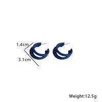 1 Paar Einfacher Stil C-form Einbrennlack Legierung Ohrringe main image 4