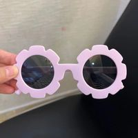 Cute Solid Color Round Frame Full Frame Kids Sunglasses sku image 9