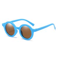 Cute Solid Color Tr Round Frame Full Frame Kids Sunglasses sku image 7