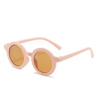 Cute Solid Color Tr Round Frame Full Frame Kids Sunglasses sku image 1