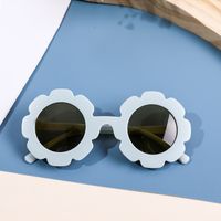 Cute Solid Color Round Frame Full Frame Kids Sunglasses sku image 2