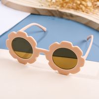 Cute Solid Color Round Frame Full Frame Kids Sunglasses sku image 4
