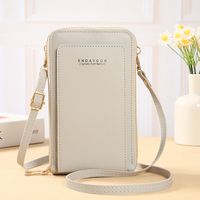 Women's All Seasons Pu Leather Letter Solid Color Basic Square Zipper Phone Wallet sku image 1