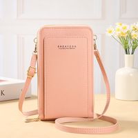Women's All Seasons Pu Leather Letter Solid Color Basic Square Zipper Phone Wallet sku image 3