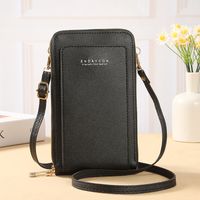 Women's All Seasons Pu Leather Letter Solid Color Basic Square Zipper Phone Wallet sku image 2