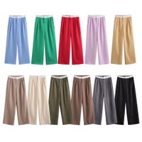 Women's Holiday Daily Streetwear Solid Color Full Length Patchwork Casual Pants main image 3