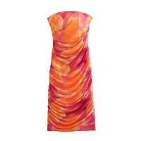 Women's Sheath Dress Elegant Strapless Printing Sleeveless Color Block Maxi Long Dress Street main image 4