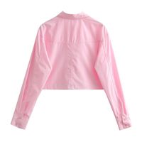 Women's Blouse Long Sleeve Blouses Double Pocket Streetwear Solid Color main image 5