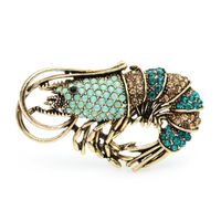 Casual Retro Lobster Alloy Plating Inlay Rhinestones Unisex Brooches main image 4