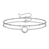 Wholesale Jewelry Casual Streetwear Moon Heart Shape Crown Alloy Rhinestones Anklet sku image 11