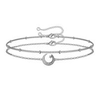 Wholesale Jewelry Casual Streetwear Moon Heart Shape Crown Alloy Rhinestones Anklet sku image 15