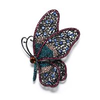 Retro Exaggerated Butterfly Alloy Plating Hollow Out Inlay Rhinestones Women's Brooches main image 5