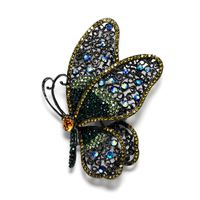 Retro Exaggerated Butterfly Alloy Plating Hollow Out Inlay Rhinestones Women's Brooches sku image 3