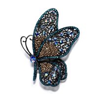 Retro Exaggerated Butterfly Alloy Plating Hollow Out Inlay Rhinestones Women's Brooches sku image 5