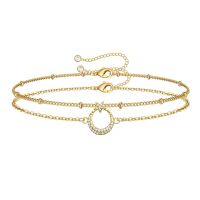 Wholesale Jewelry Casual Streetwear Moon Heart Shape Crown Alloy Rhinestones Anklet sku image 6