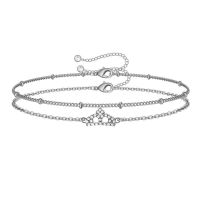 Wholesale Jewelry Casual Streetwear Moon Heart Shape Crown Alloy Rhinestones Anklet sku image 12